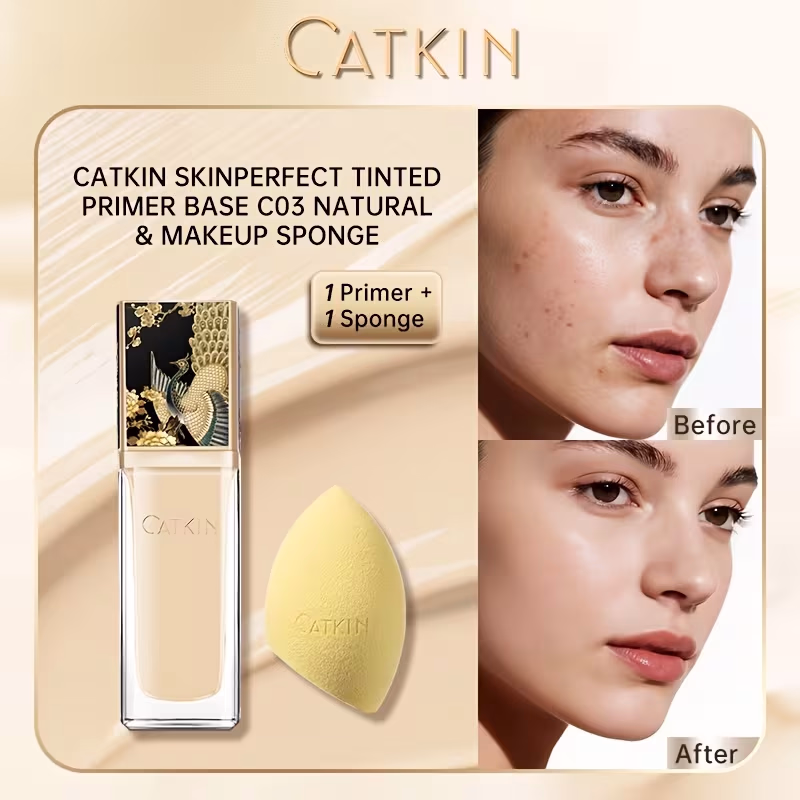 CATKIN C03 Makeup Primer, 2 Skus Available: C03 Isolation Cream Alone And C03 Primer Plus Beauty Blender Set