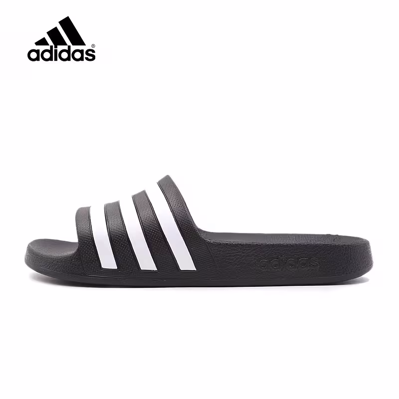 ADIDAS Adilette Aqua Outdoor Beach Slip-On Slippers – Unisex, Black F35543
