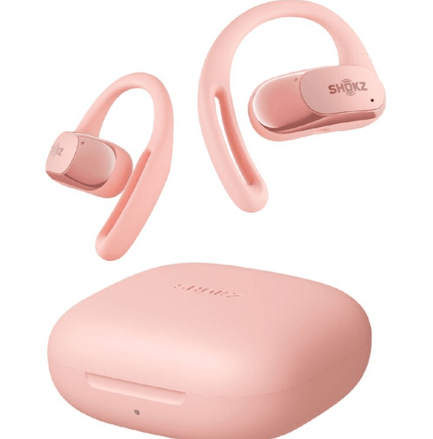 Shokz OpenFit Air True Wireless Open Ear Headphones - Pink – Lightweight Open-Ear Listening Freedom