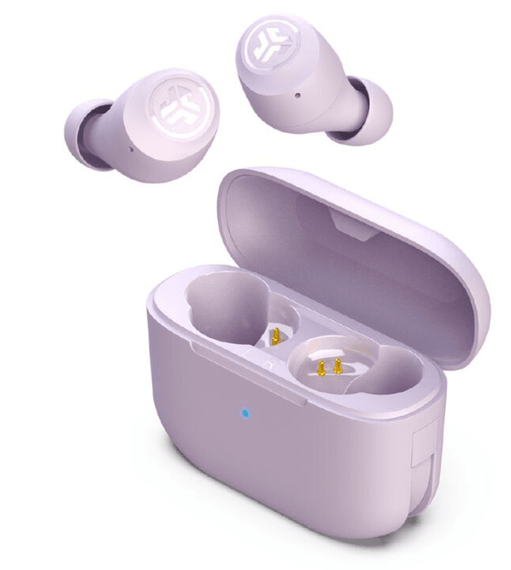 JLab Go Pop+ True Wireless Earbuds - Lilac – Compact Wireless Audio with Stylish Everyday Comfort