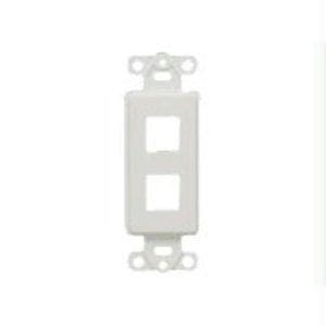 Decorative 2-port multimedia keystone insert - white