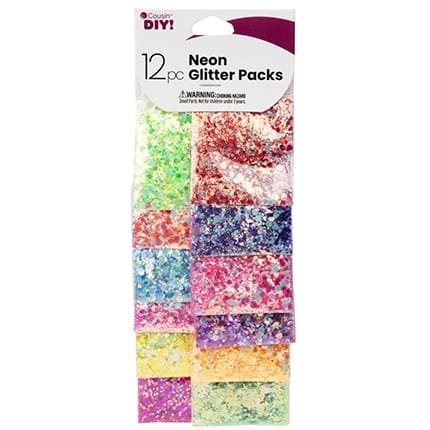CousinDIY Glitter 12/Pkg-Neon (Pack of 6)