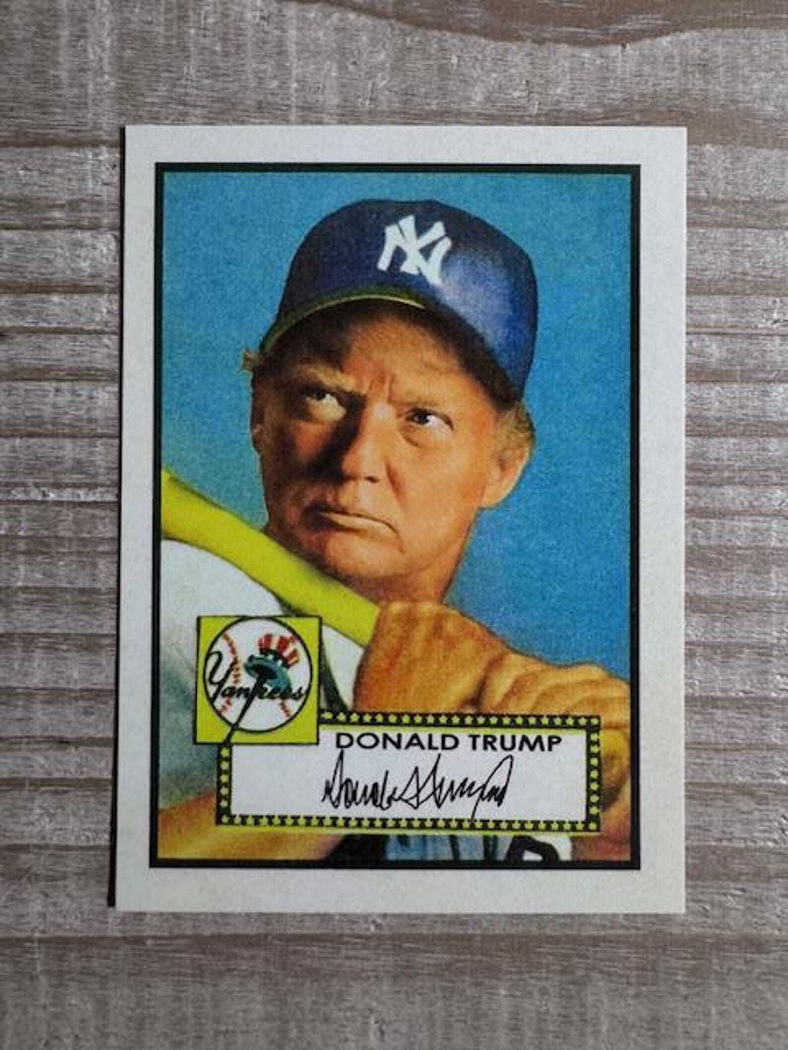 Donald Trump "1952 New York Yankee Style" Autograph Facsimile Card