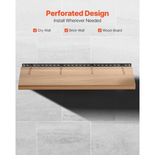 Floating Shelf Bracket 1 Pack, 230 lbs/104 kg Weight Capacity, 43x6.2x1.5 inch / 1092.2x157.4x38.1 mm, Heavy Duty Hidden Shelf Brackets Support, Wall Mounting Invisible Floating Shelves Bracket
