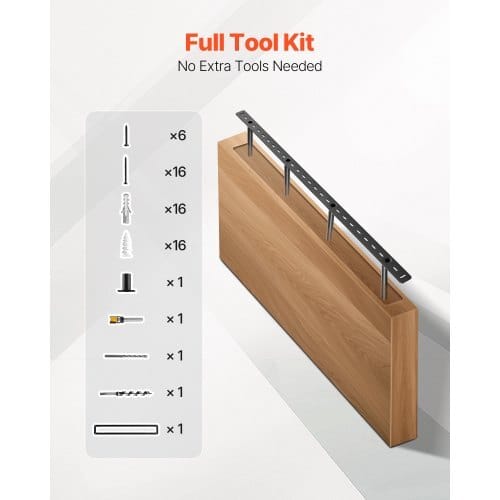 Floating Shelf Bracket 1 Pack, 230 lbs/104 kg Weight Capacity, 43x6.2x1.5 inch / 1092.2x157.4x38.1 mm, Heavy Duty Hidden Shelf Brackets Support, Wall Mounting Invisible Floating Shelves Bracket