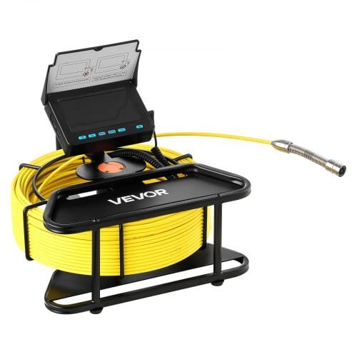 Sewer Camera, 66 ft/20m, 4.3" Drain Inspection Camera, IP68 Waterproof Snake Plumbing Camera with Lights - 6 Adjustable LEDs, 4500mAh Battery & 16GB Card for Sewer Line Duct Pipes