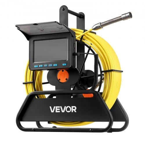 Sewer Camera, 66 ft/20m, 4.3" Drain Inspection Camera, IP68 Waterproof Snake Plumbing Camera with Lights - 6 Adjustable LEDs, 4500mAh Battery & 16GB Card for Sewer Line Duct Pipes