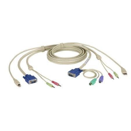Kvm cpu cable - dt pro ii series, vga, ps/2, audio, 6-ft. (1.8-m)