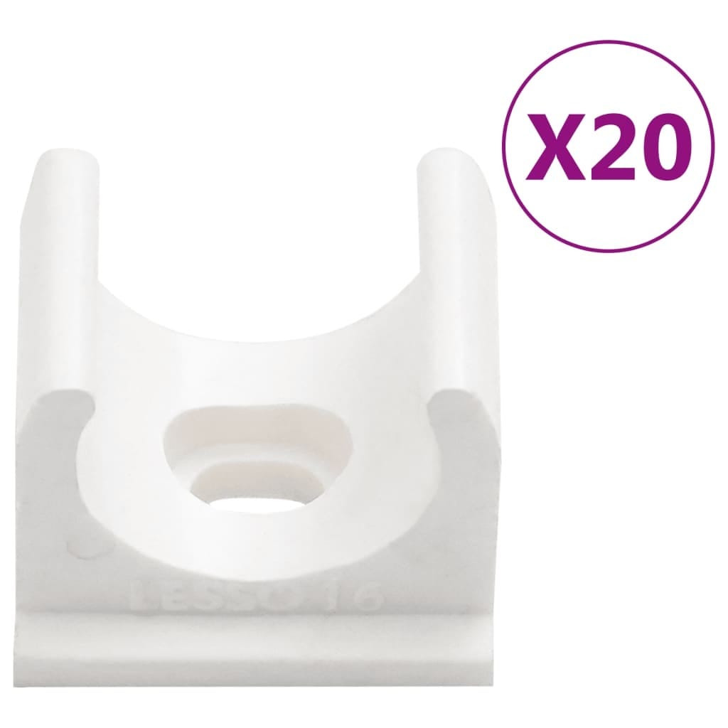 Cable Trunkings with Clips Ø0.63" 32.8' PVC