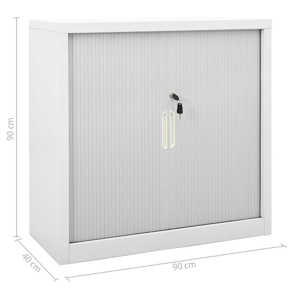 Sliding Door Cabinet with Planter Box Gray 35.4"x15.7"x44.5" Steel