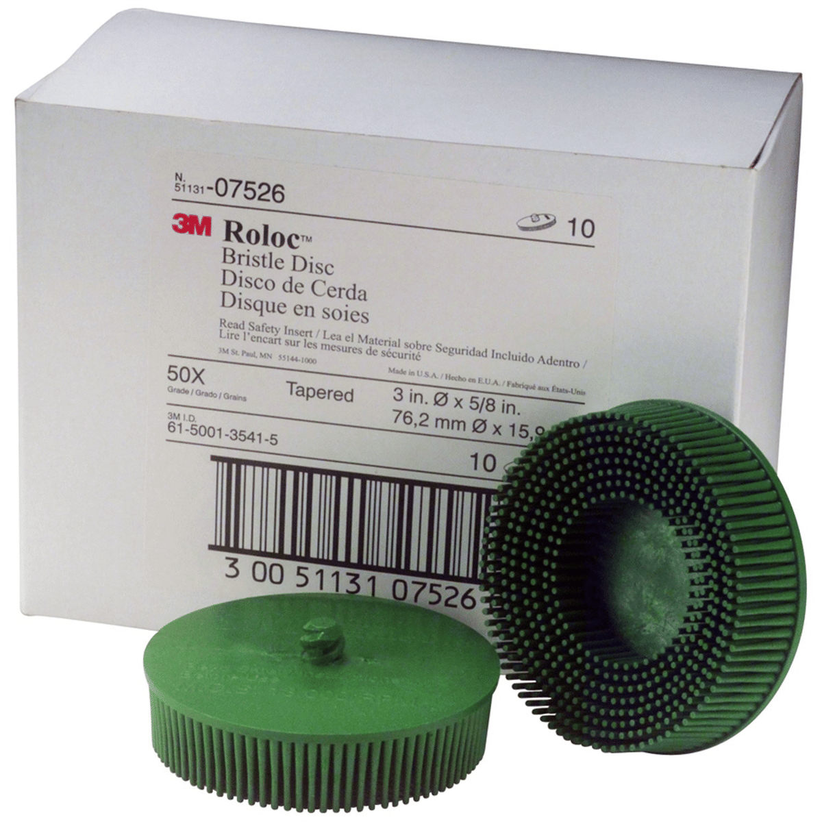 3m disc roloc bris 50gr 3" 10/box green