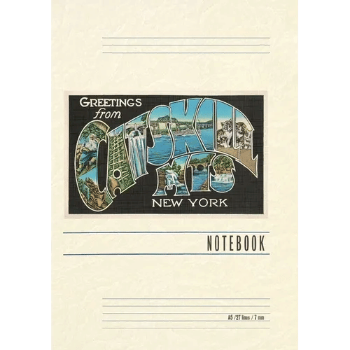 Vintage Lined Notebook Greetings from the Catskill Mountains, New York - Paperback