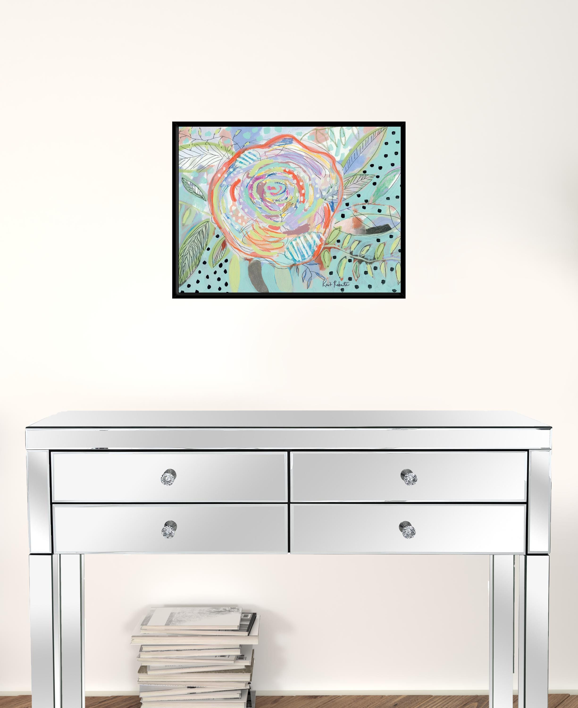 Bloom for Yourself 4 Black Framed Print Wall Art