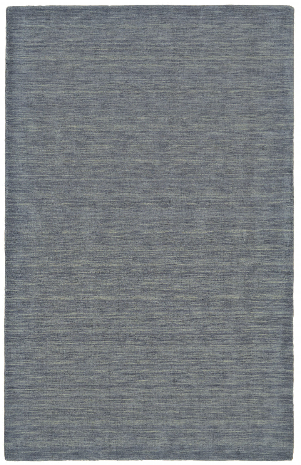2' X 3' Blue and Gray Wool Hand Woven Area Rug