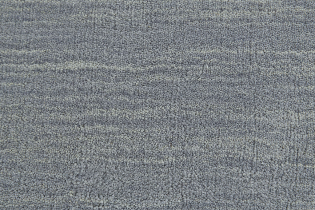 2' X 3' Blue and Gray Wool Hand Woven Area Rug