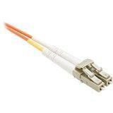 10 meter lc-lc om2 1gig fiber optic cable, orange, ofnr, 50/125 fiber, multimode
