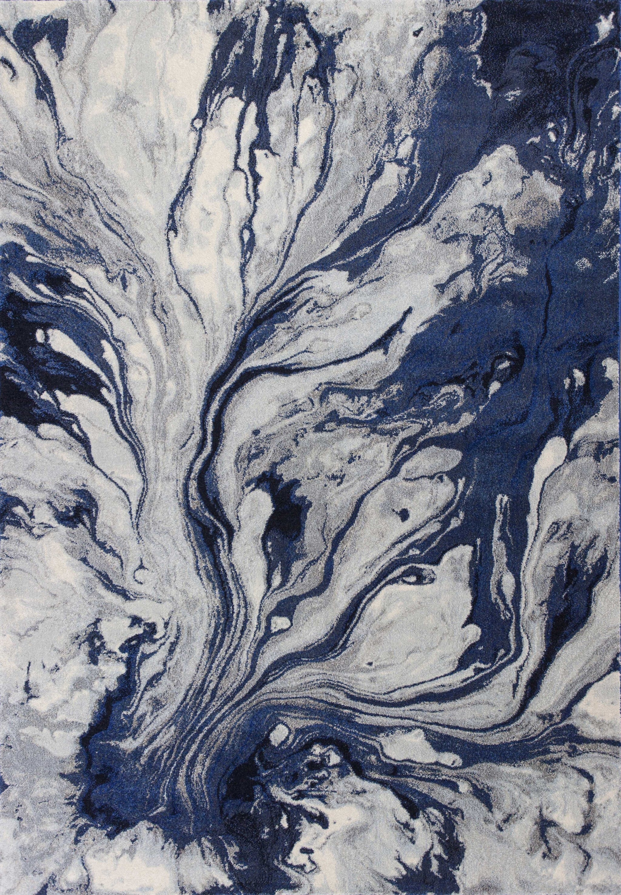 3' X 5' Blue Abstract Area Rug