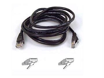 5ft cat5e snagless patch cable, utp, black pvc jacket, 24awg, t568b, 50 micron,