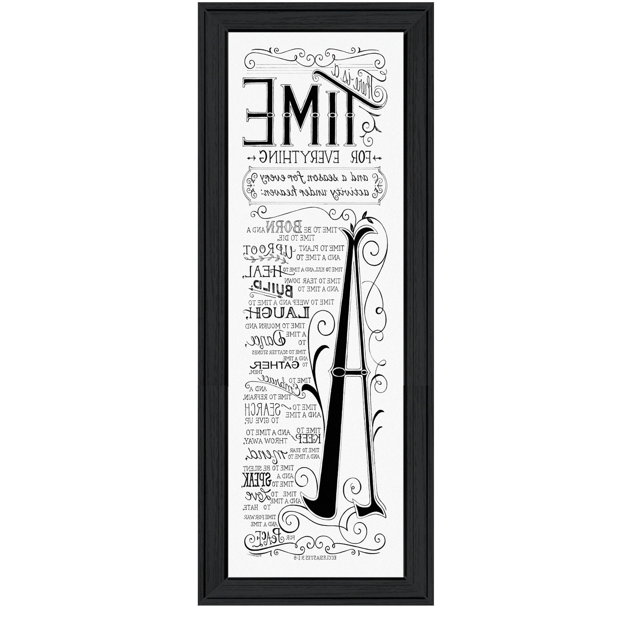 Time for Everything Black Framed Print Wall Art