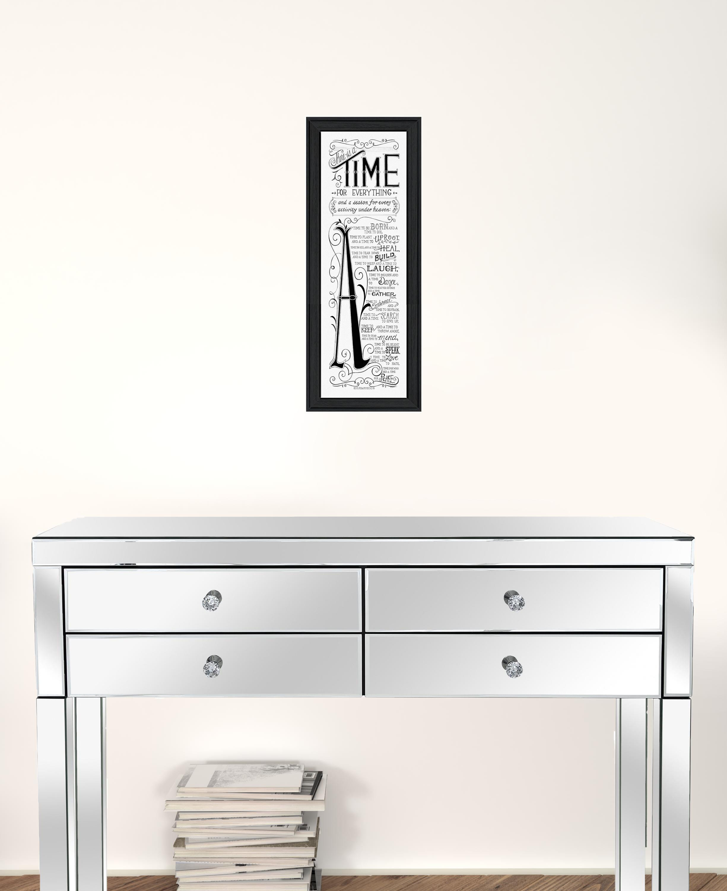 Time for Everything Black Framed Print Wall Art