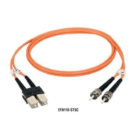 Om1 62.5/125 multimode fiber optic patch cable - ofnr pvc, lc to lc, orange, 1-m