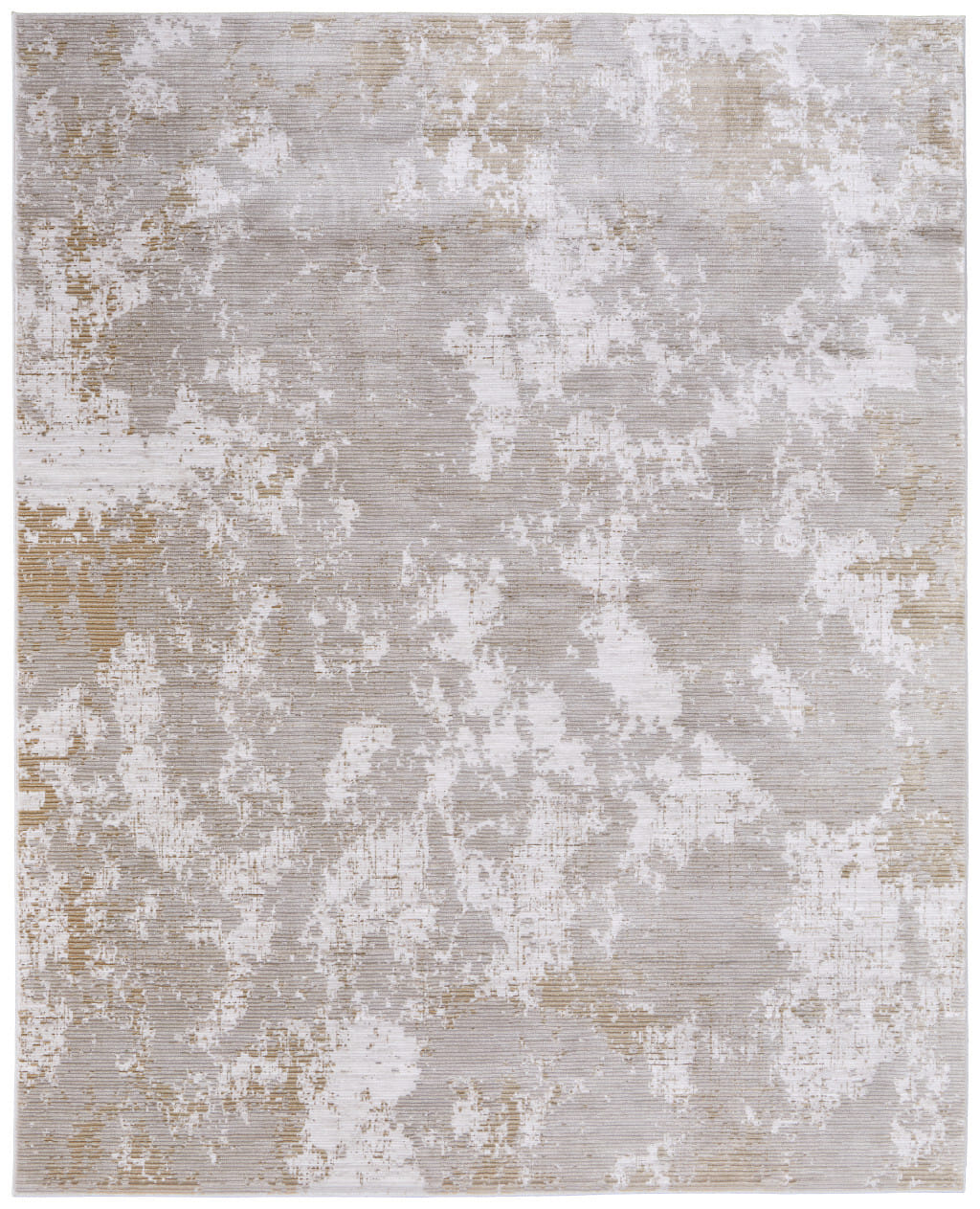 9' X 13' Gray Brown and Ivory Abstract Power Loom Area Rug