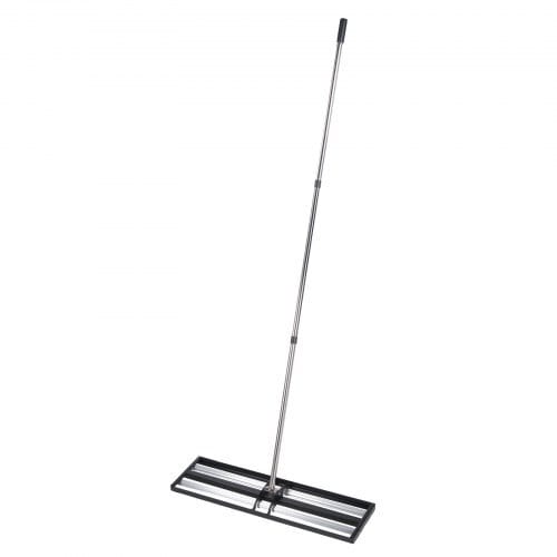 Updated Lawn Leveling Rake with Roller, 30" x 10" Stainless Steel Lawn Leveler with 83.9" Adjustable Handle, Heavy Duty Yard Leveling Rake, Effort Saving Lawn Leveling Tool for Yard Golf Court