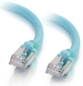 6in cat6a snagless shielded (stp) network patch cable - aqua
