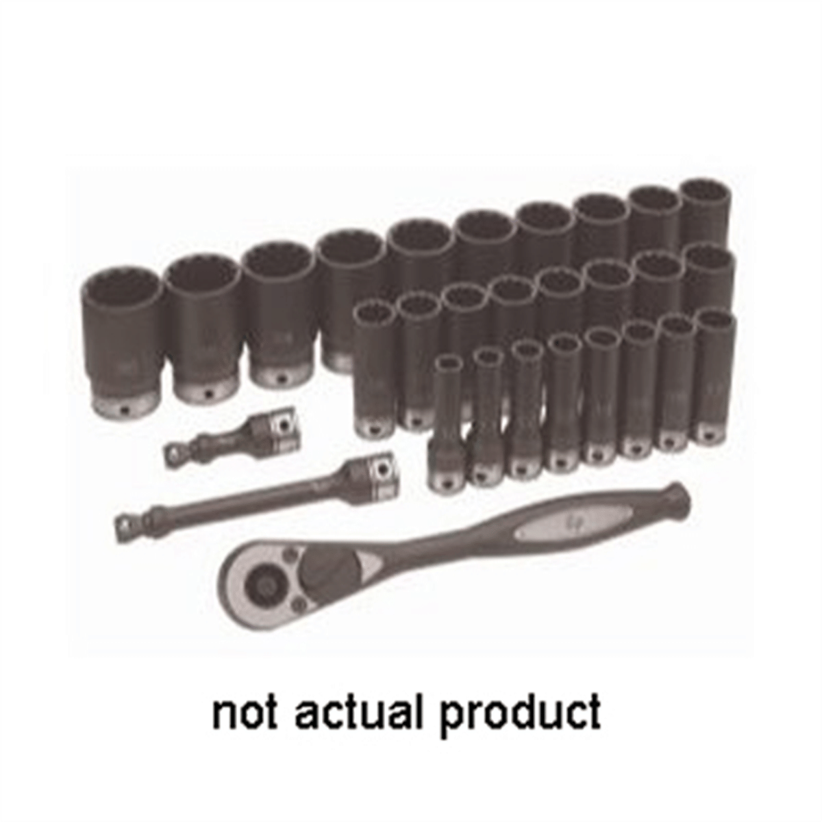 Grey Pneumatic 1/2" Drive x 11mm Deep Duo-Socket - 12 Point