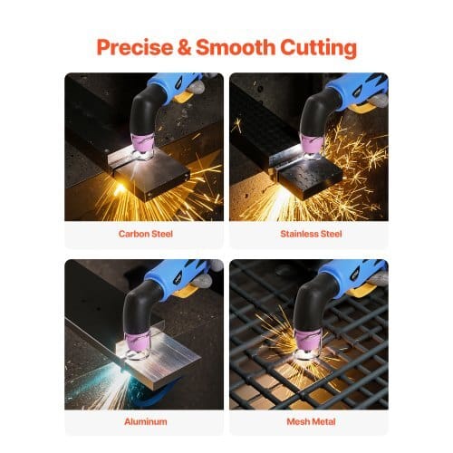 Plasma Cutter, 65A Non-Touch Pilot Arc Plasma Cutting Machine, 110V/220V Dual Voltage Digital Display IGBT Inverter - with 2T/4T Function & Adjustable PA/PT Time for Home Repairs, Workshops