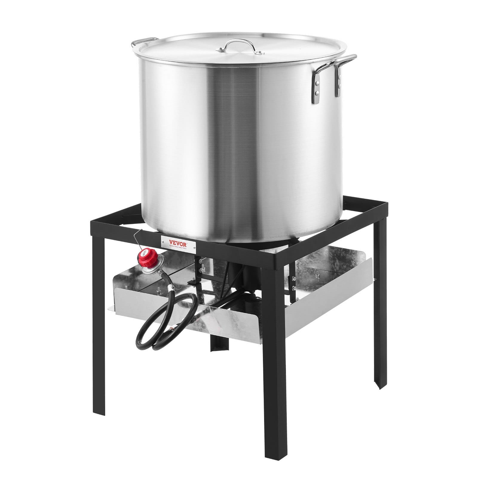 60 Qt Seafood Boiling Kit with Strainer, Outdoor Seafood Boil Pot and Basket, Cooking Set for Crab Crawfish Lobster Boiling, Aluminum Stockpot with 100,000 BTUs Propane Burner and Steamer Rack