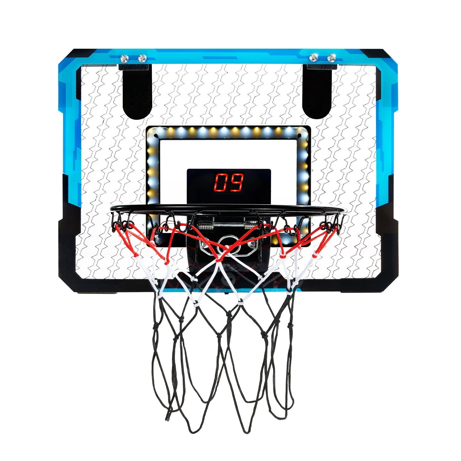 Kids Basketball Hoop, Mini Basketball Goal with Electronic Scoreboard, Over The Door Basketball Hoop with Scoring & Music Accompaniment Functions, LED Light, Indoor Basketball Hoop for Kids 3+