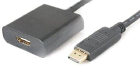 Addon 5 pack of 8in displayport male to hdmi female black adapter cable