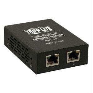 Eaton tripp lite series 2-port hdmi over cat5/6 extender/splitter, box-style tra