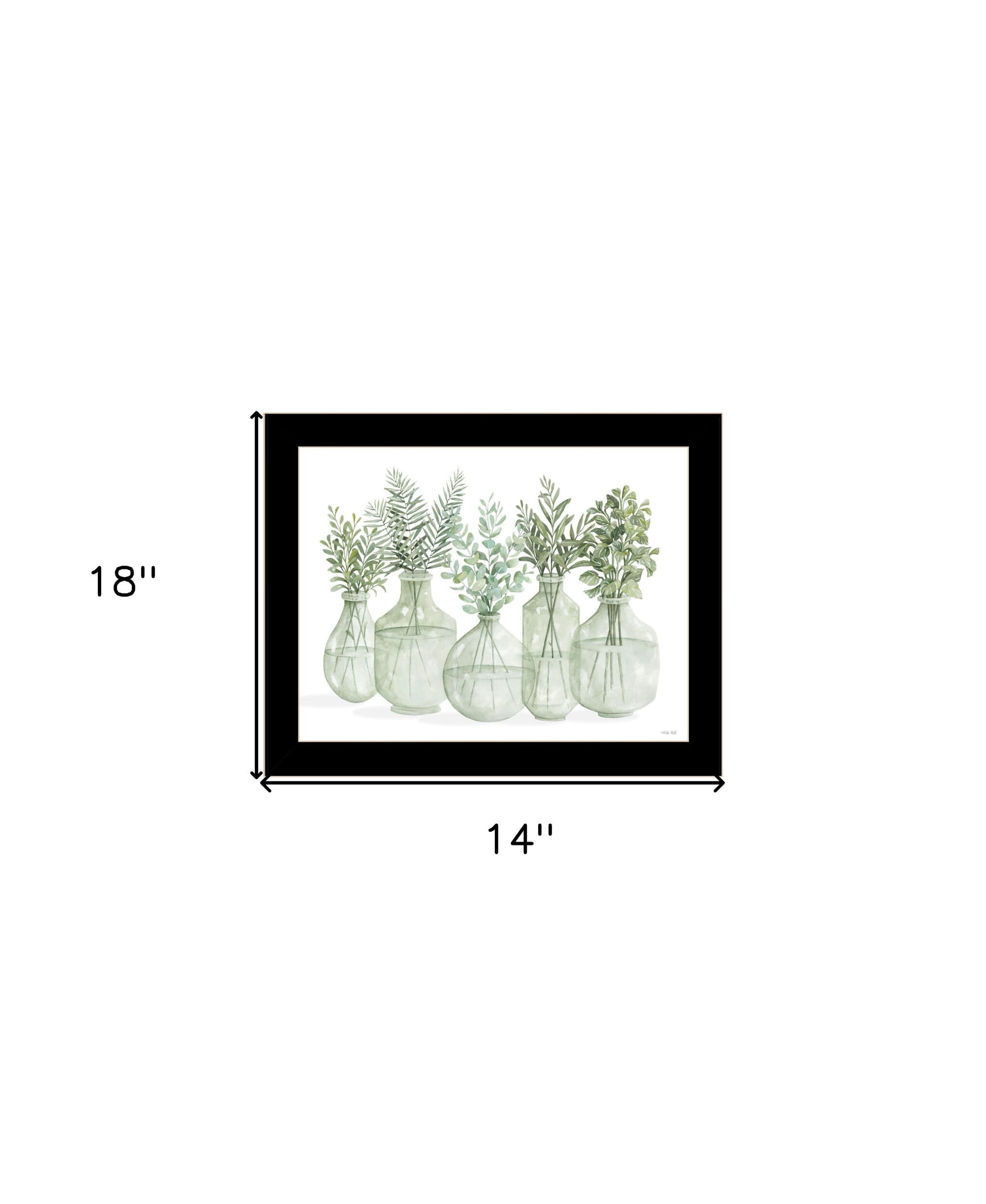 Simply Sage Black Framed Print Wall Art