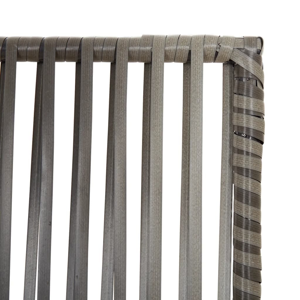 Room Divider 4 Panels Gray Poly Rattan