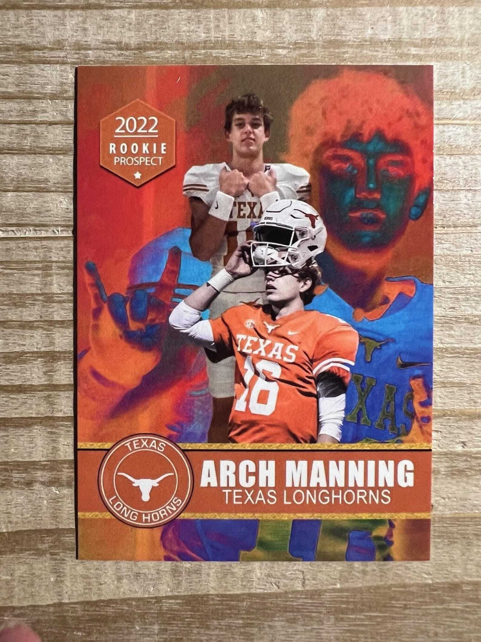 Arch Manning 2022 Rookie Prospects College Rookie Card - Texas Longhorns