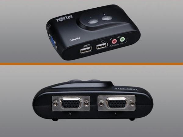 Tripp lite eaton b004-vua2-k-r series 2-port compact usb kvm switch with audio a