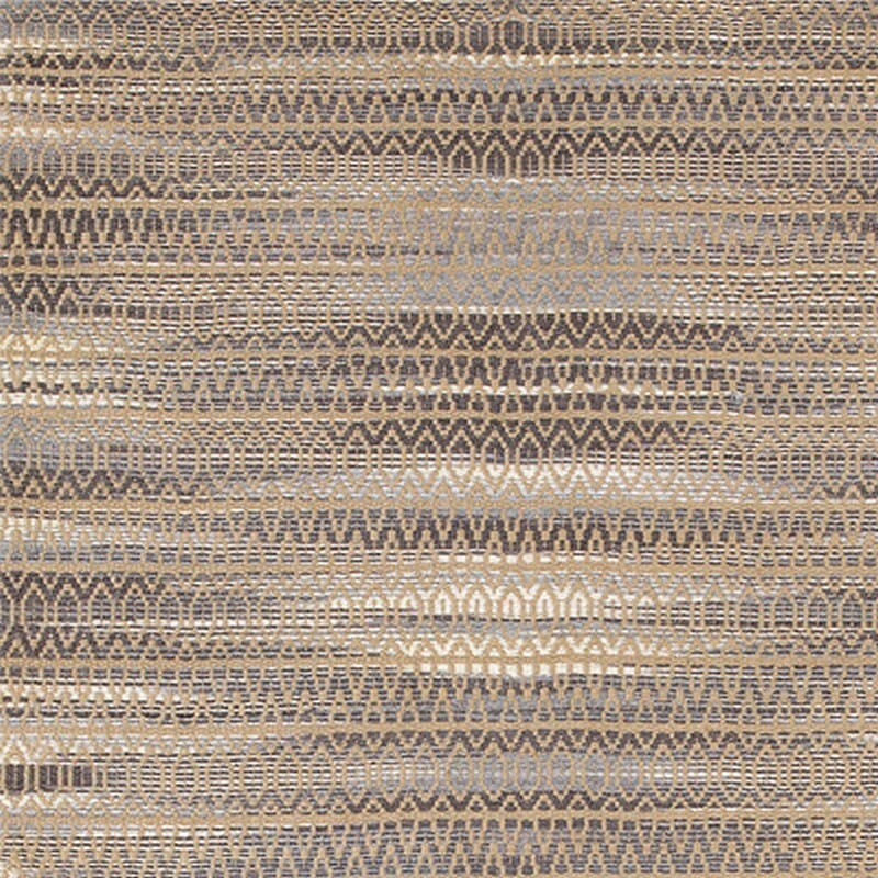 9' X 12' Gray and Tan Striated Runner Rug