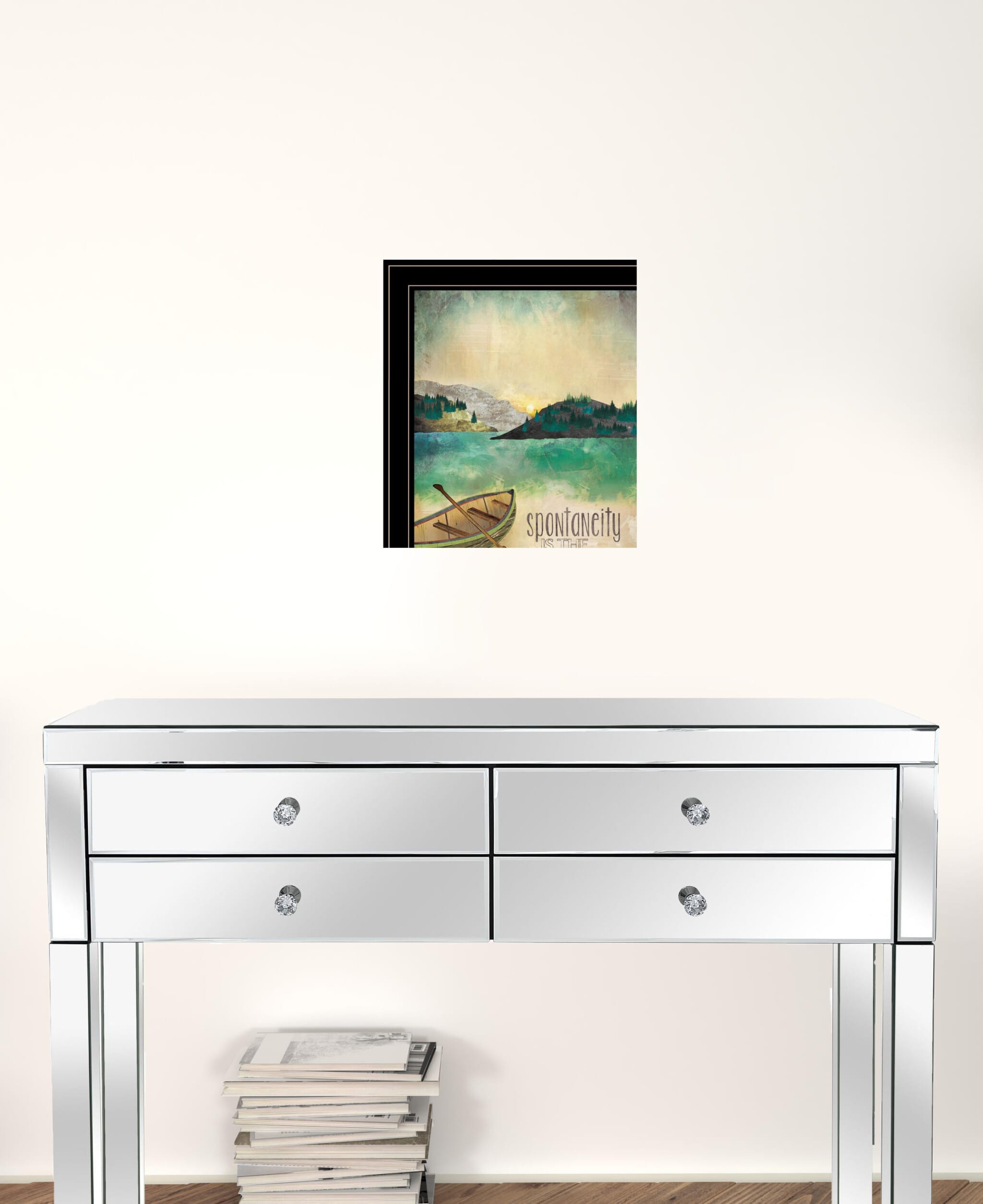 Set Of Two Right Direction or Adventure 2 Black Framed Print Wall Art