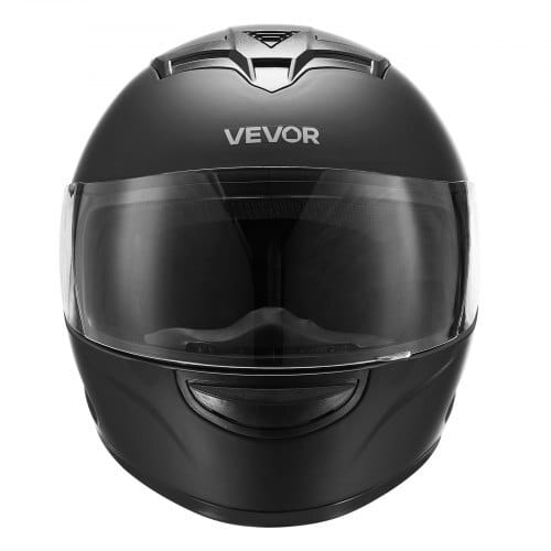 Motorcycle Helmet, Full Face, Adult Motocross Dirt Bike Helmet with Tinted and Clear Dual Visor, Motorbike Racing Street with Detachable Liner for Men & Women, DOT Approved, (Matte Black, M)