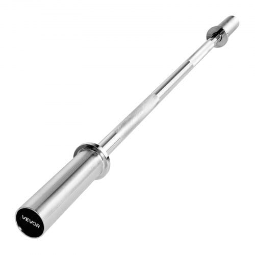 4FT Barbell Bar, Fits 2-Inch Weight Plates, Chrome Plated Barbell Bar with Knurled Grip for Strength Training, Weightlifting, Squat, Deadlift, Bench Press, Curl, Overhead Press, 500lbs Capacity