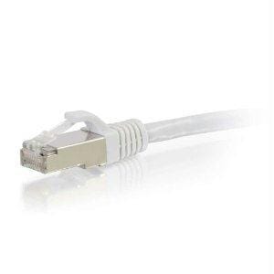 C2g 30ft cat6 snagless shielded (stp) network patch cable - white