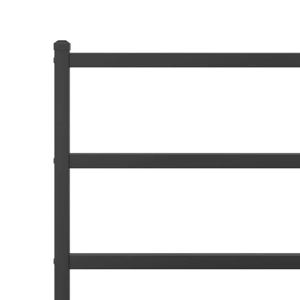 Metal Bed Frame without Mattress with Footboard? Black 59.1"x78.7"