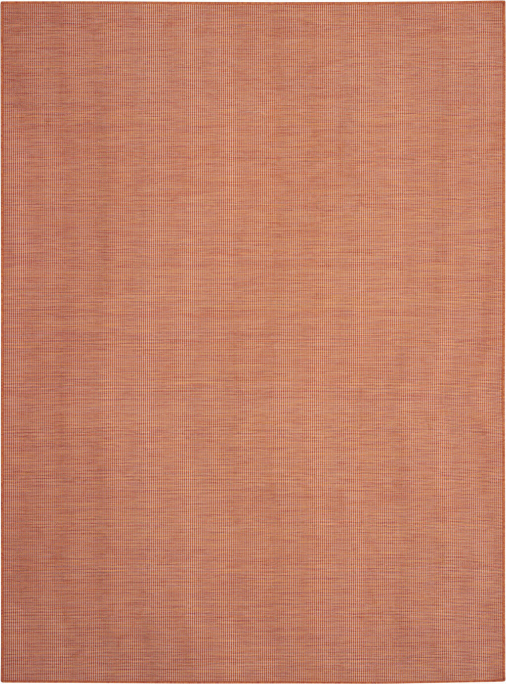 7' X 10' Rust Power Loom Area Rug