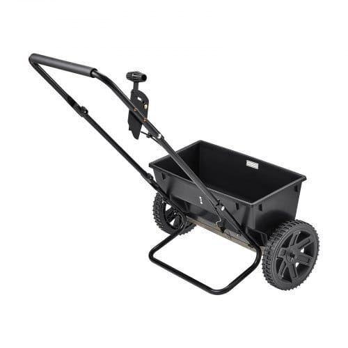 Walk-Behind Push Spreader, 50LBS Capacity, Drop Spreader with Hopper Grate, 18 in Spreading Width & 30 Settings, 10 in All Terrain Tires, Garden & Lawn Spreaders for Seed, Fertilizer, Salt
