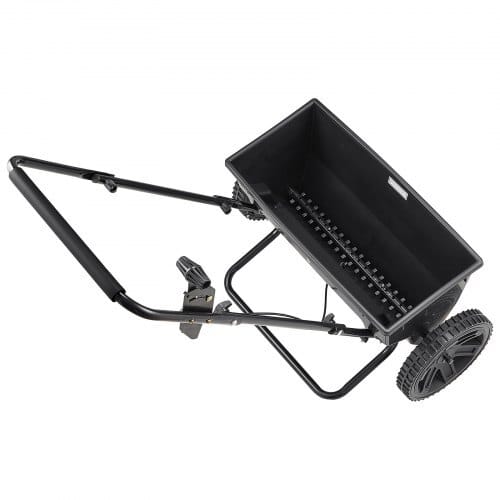 Walk-Behind Push Spreader, 50LBS Capacity, Drop Spreader with Hopper Grate, 18 in Spreading Width & 30 Settings, 10 in All Terrain Tires, Garden & Lawn Spreaders for Seed, Fertilizer, Salt