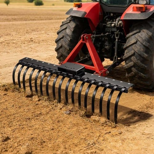 Rock Rake Tines, 6 Pack 1" x 5/16" Bolt-Mount Landscape Rake Tines Replacement, One Bolt Hole, High-strength & Heat-treated Steel Gravel Rakes Tine Replacement Parts