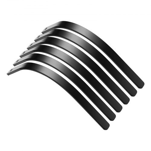 Rock Rake Tines, 6 Pack 1" x 5/16" Bolt-Mount Landscape Rake Tines Replacement, One Bolt Hole, High-strength & Heat-treated Steel Gravel Rakes Tine Replacement Parts