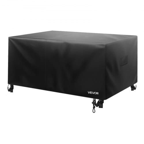 Patio Furniture Cover, 420D Heavy Duty Waterproof Outdoor Dining Table and Chairs Cover, Large Squre Patio Table Covers with Air Vent for All Weather, 94L x 94W x 28H inch, Black